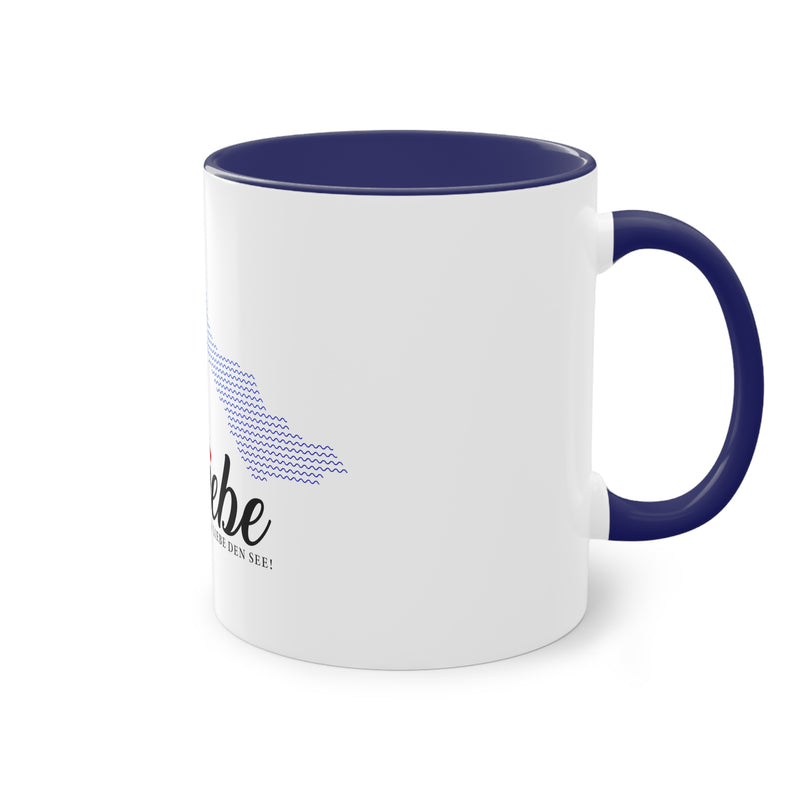 Geschenk Tasse Kaffeetasse Bodensee Seeliebe Design Keramiktasse Lake Constance Schwäbisches Meer