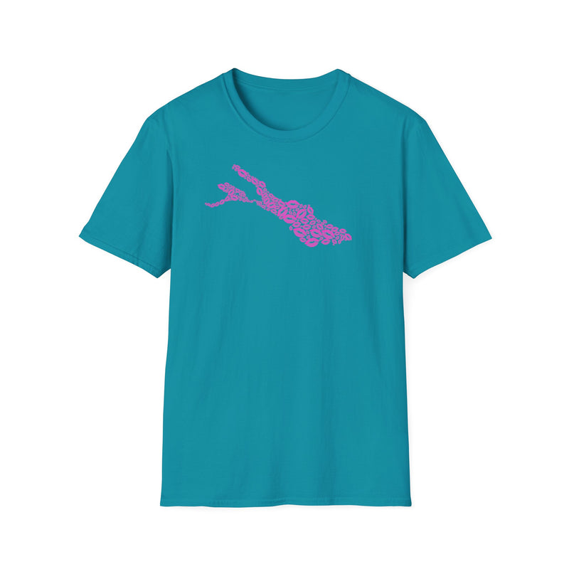 Unisex Softstyle T-Shirt mit Bodensee-Design Nr. 14 von Seeliebe®