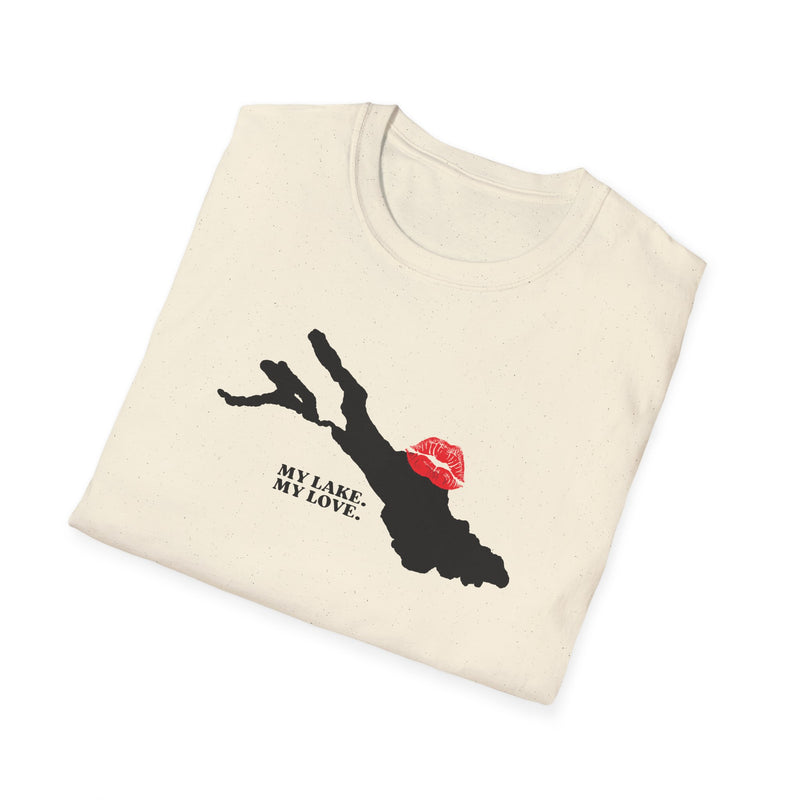 Unisex Softstyle T-Shirt mit Bodensee-Design Nr. 33 von Seeliebe®