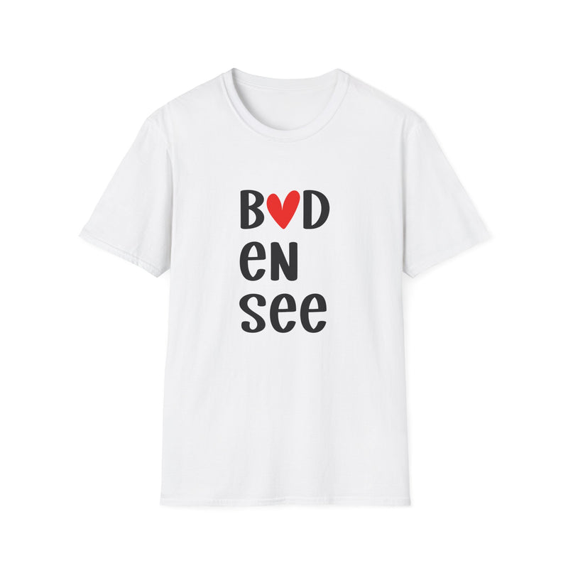 Unisex Softstyle T-Shirt mit Bodensee-Design Nr. 23 von Seeliebe®